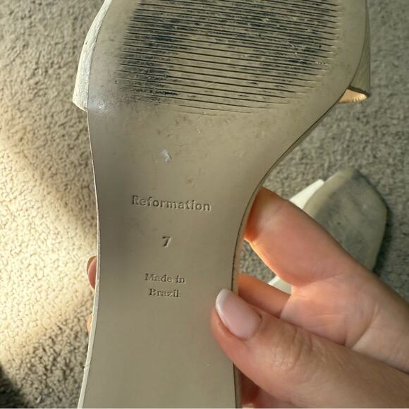 Reformation Mandy Leather Slide Size 7 - Picture 4 of 5